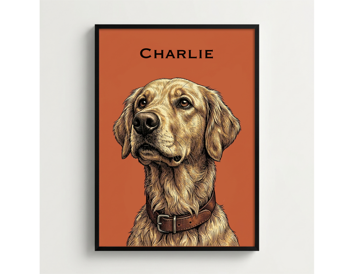 Custom Pet portrait Illustration, Personalized Dog Memorial Gift