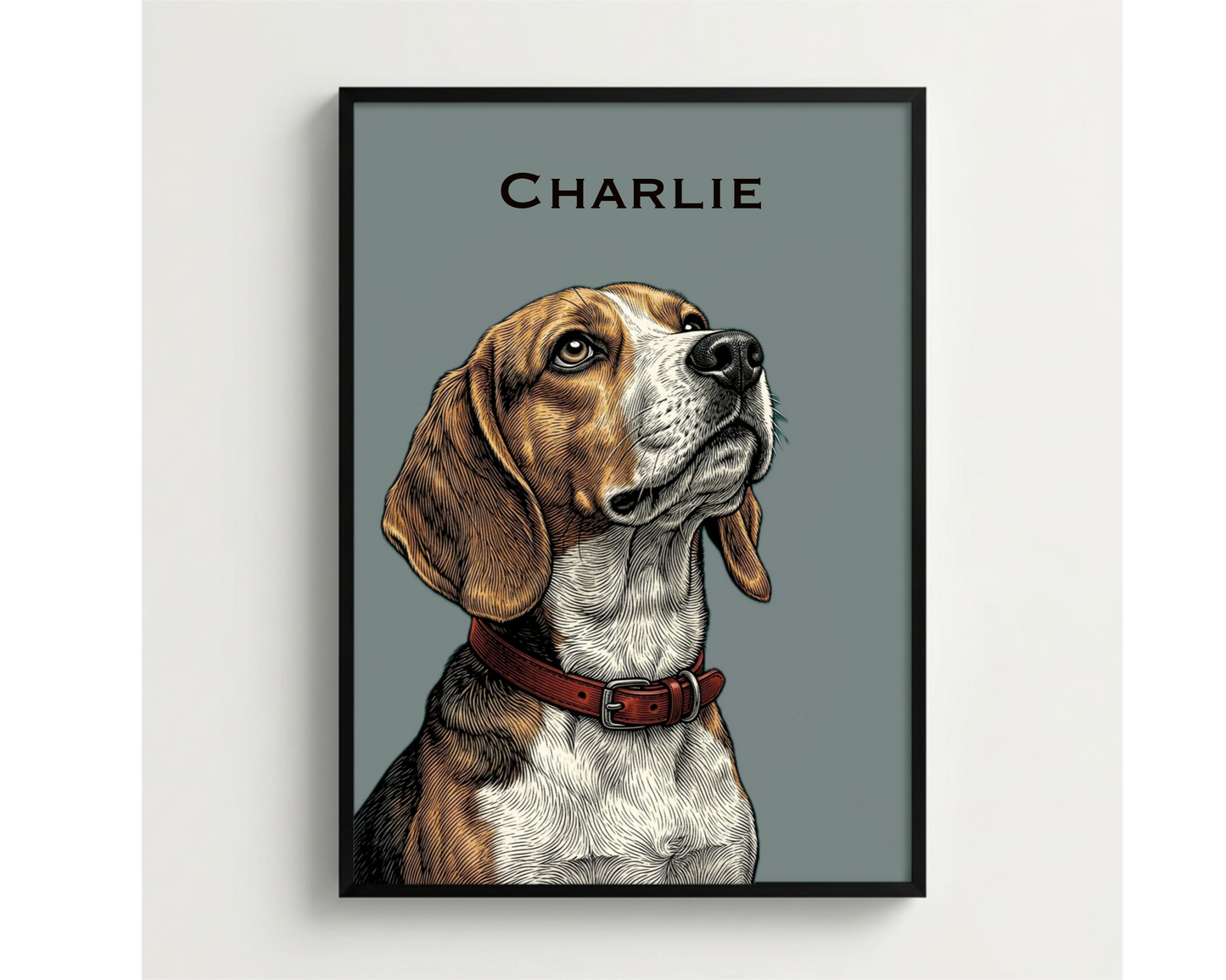 Custom Pet portrait Illustration, Personalized Dog Memorial Gift