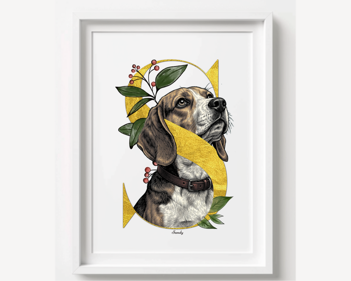 Custom Pet Portrait Illustration | Personalized Dog & Cat Memorial Art Gift | Digital or Physical Print