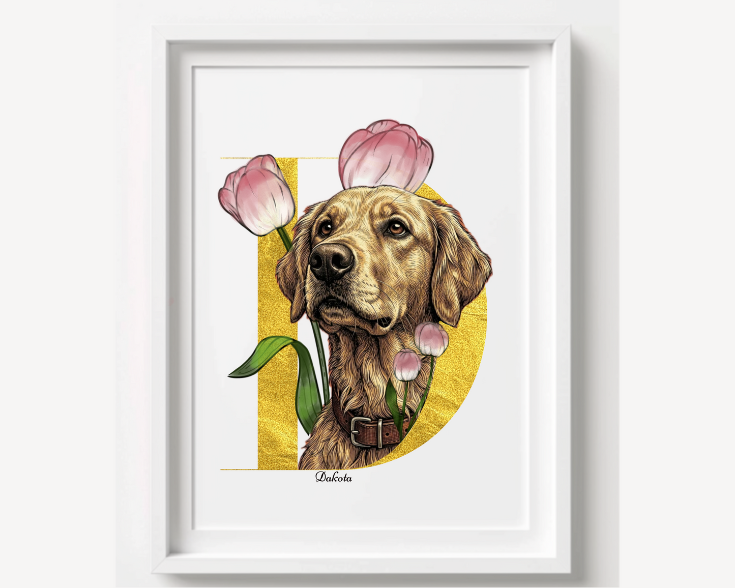 Custom Pet Portrait Illustration | Personalized Dog & Cat Memorial Art Gift | Digital or Physical Print
