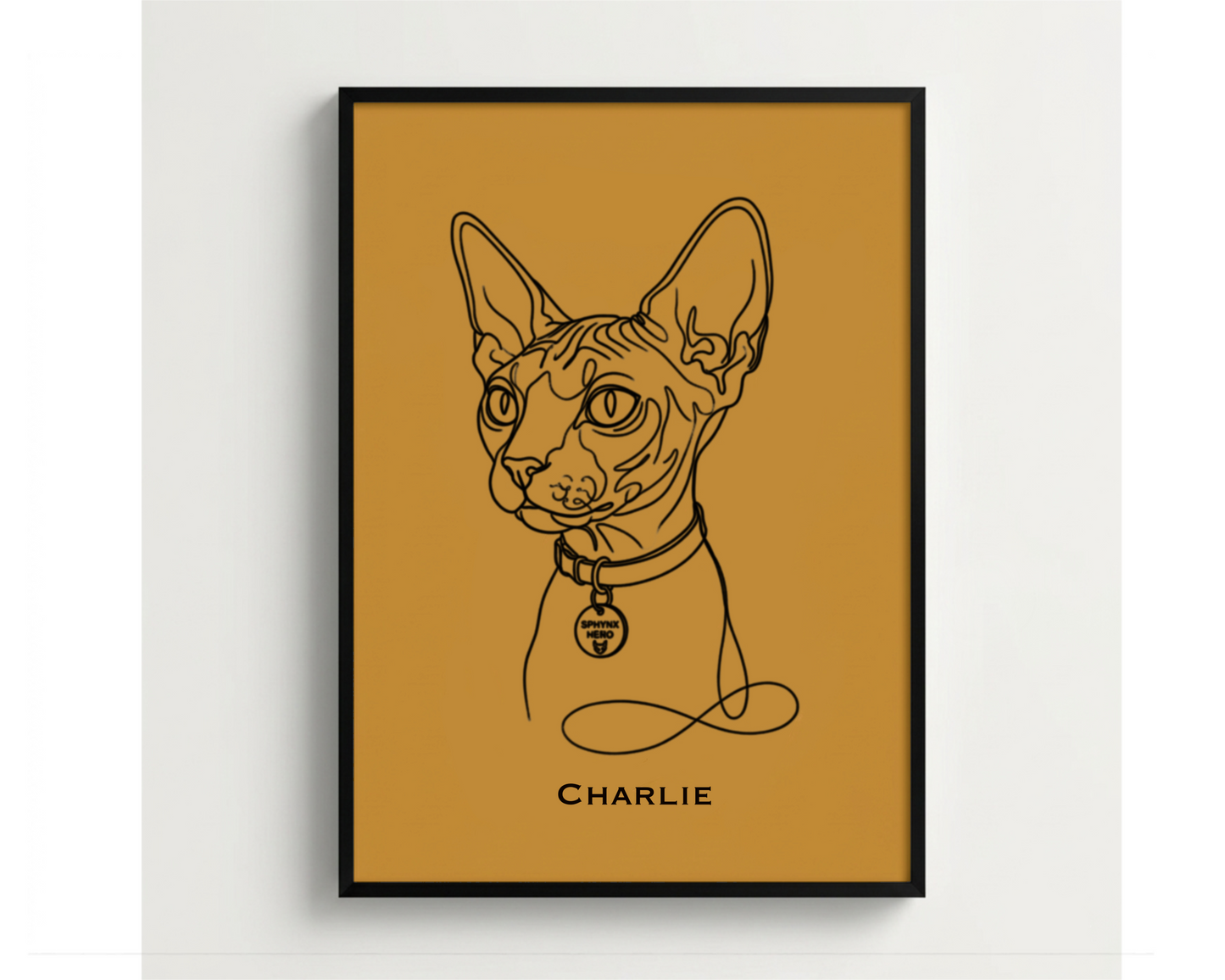 Custom Line Art Style Pet portrait Illustration, Personalized Dog Memorial Gift