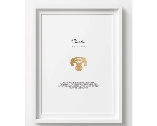 Custom Pet Paw Print Memorial | Personalized Pet Loss Gift | Dog &amp; Cat Remembrance Print | Sympathy Gift | Custom Paw Art