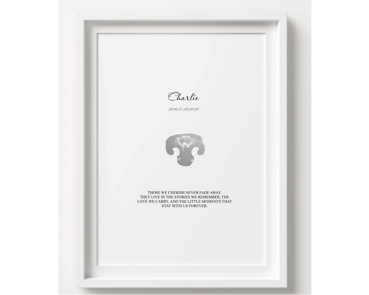 Custom Pet Paw Print Memorial | Personalized Pet Loss Gift | Dog &amp; Cat Remembrance Print | Sympathy Gift | Custom Paw Art