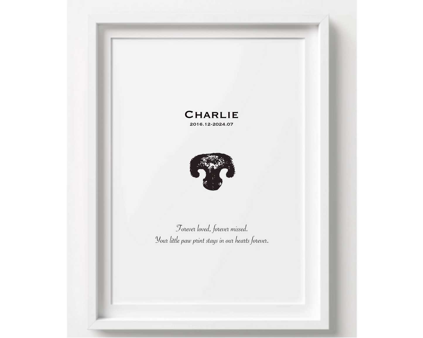 Custom Pet Paw Print Memorial | Personalized Pet Loss Gift | Dog &amp; Cat Remembrance Print | Sympathy Gift | Custom Paw Art